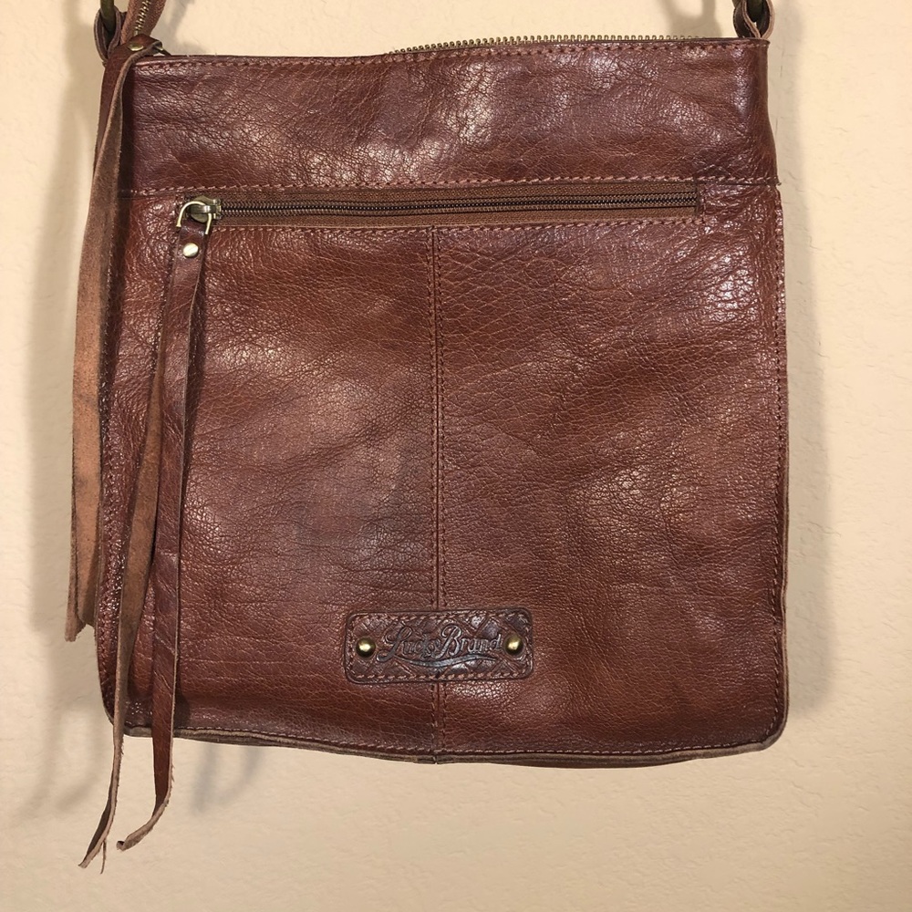 Lucky Brand Rayla Leather Textured Boho Purse - Picture 4 of 14